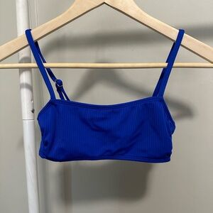 Xhilaration Women’s Blue Ribbed Bikini Top size small